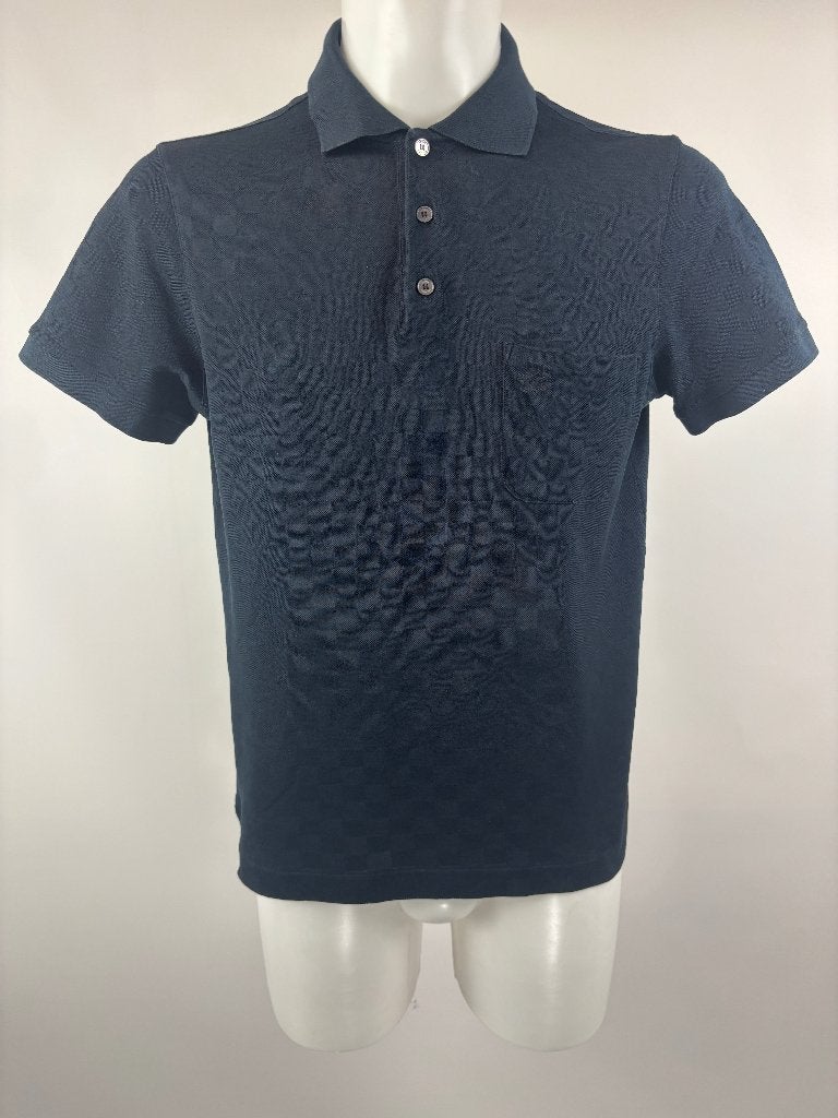 LOUIS VUITTON Damier donker blauw HEREN polo shirt  MAAT S, Blauw, Ophalen of Verzenden, Zo goed als nieuw, Louis Vuitton