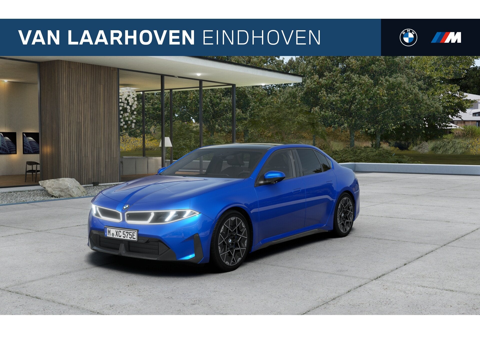 BMW i3 50 xDrive M Sport / Panoramadak / Trekhaak / 3D Head-, Auto's, Automaat, Dealer onderhouden, Zwart, Blauw