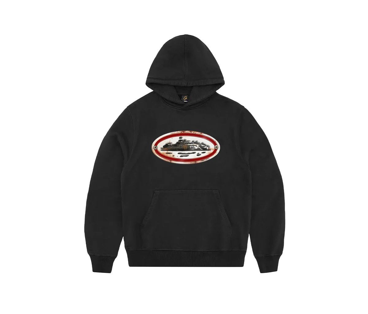 Corteiz Rusty Alcatraz Hoodie Maat L, Ophalen, Nieuw, Maat 42/44 (L), Zwart
