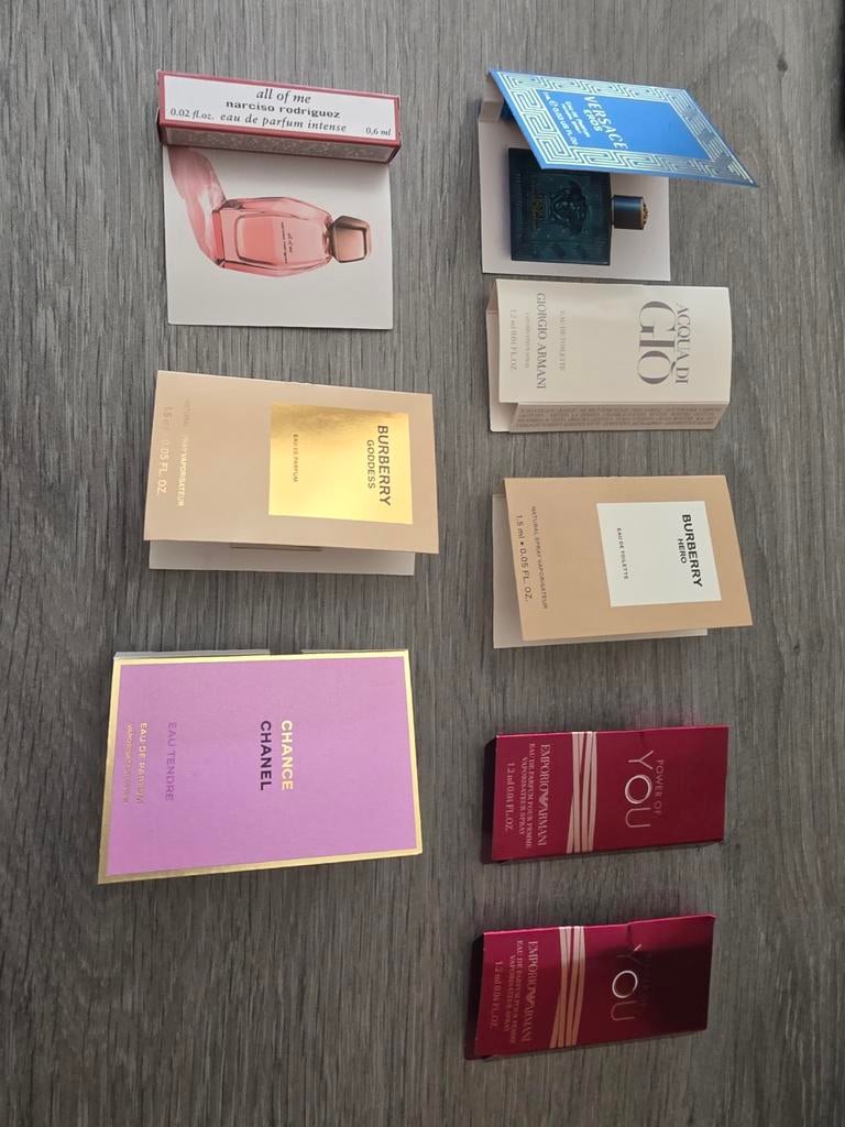 Parfumproefjes, parfumsamples, Sieraden, Tassen en Uiterlijk, Uiterlijk | Parfum, Ophalen, Nieuw