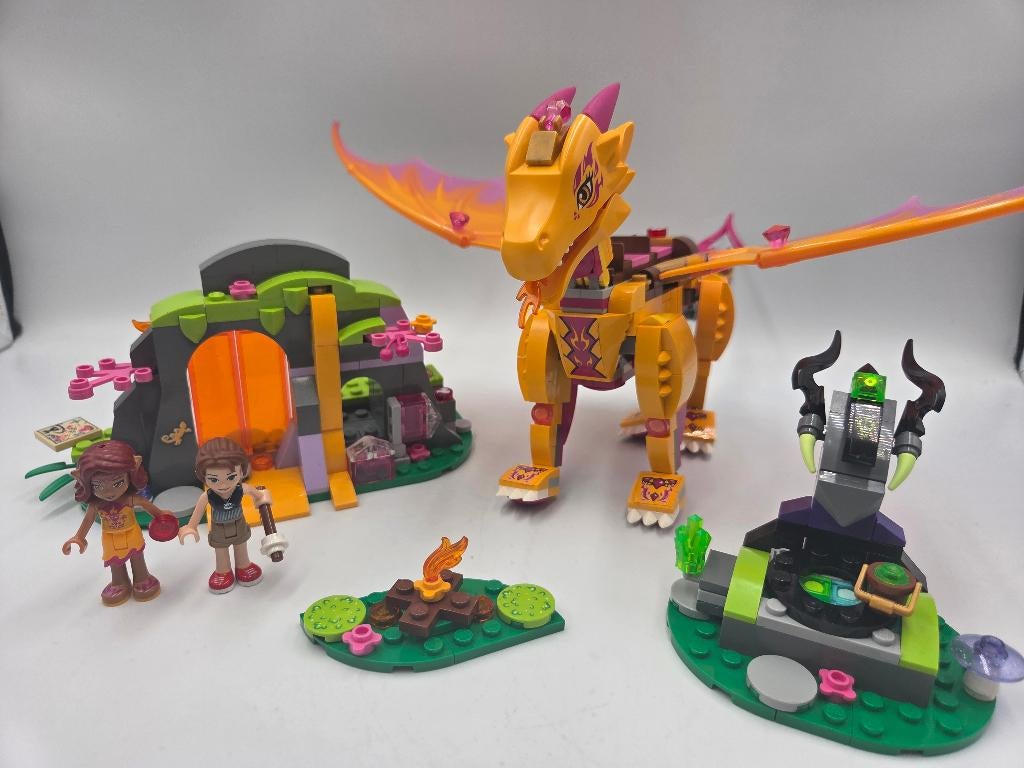Lego Elves 41175 Fire Dragon's Lava Cave, Gebruikt, Overige thema's, Ophalen of Verzenden, Compleet