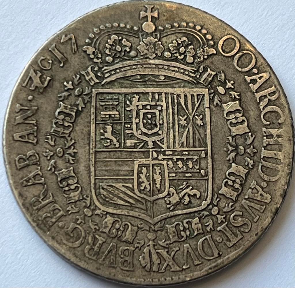Antwerpen zeer zeldzame patagon 1700 heel mooi exemplaar!, Postzegels en Munten, Munten | Nederland, Vóór koninkrijk, Zilver, Losse munt
