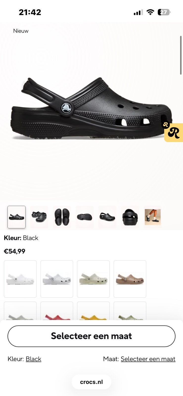 Zwarte Crocs, Ophalen of Verzenden, Nieuw