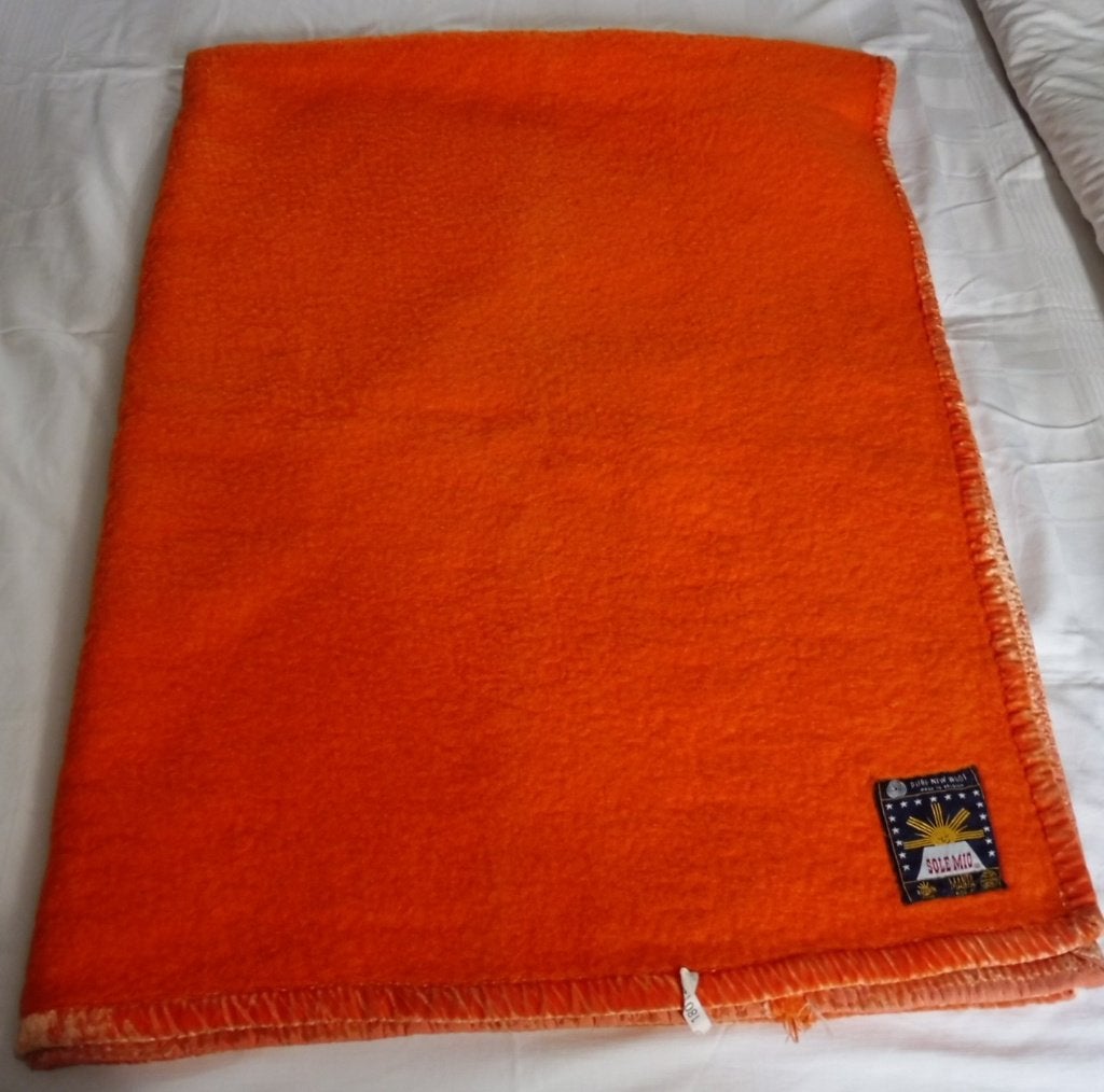 Sole Mio wollen deken 180 x 220 cm wol plaid, Huis en Inrichting, Ophalen, Gebruikt