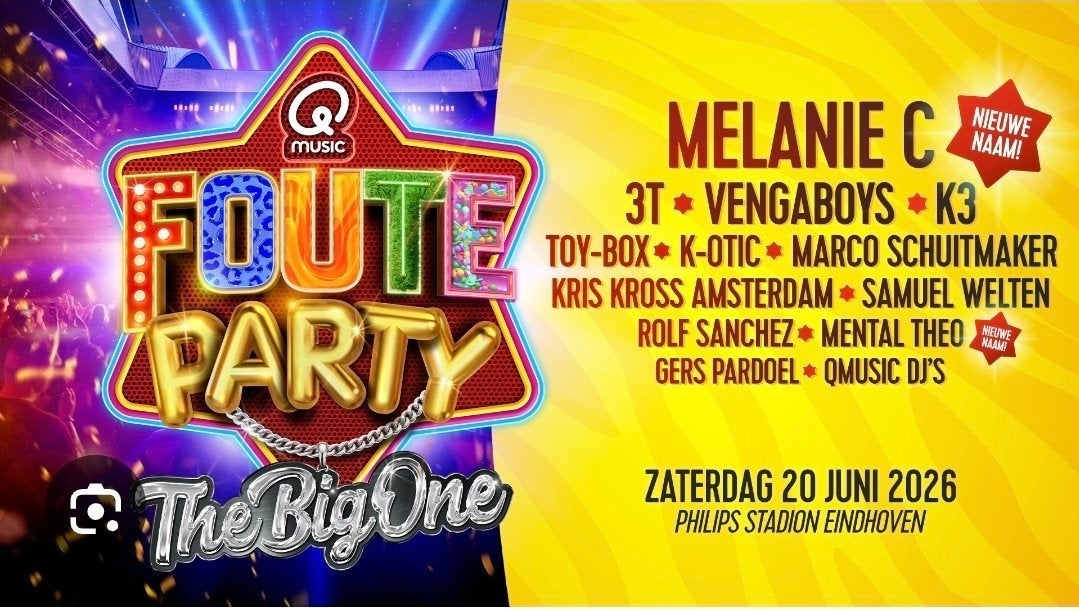 4 of 8 tickets Q-Music foute party 20 juni 2026, Tickets en Kaartjes, Drie personen of meer, Overige soorten