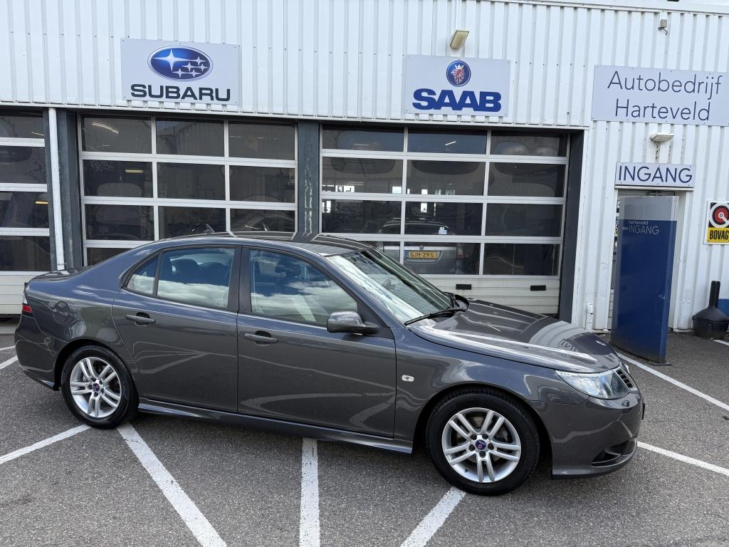 Saab 9-3 Sport Sedan 1.8t Vector (bj 2010), Gebruikt, Beige, 4 cilinders, Leder en Stof