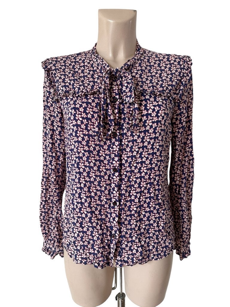 Emily van den Bergh blouse S, Kleding | Dames, Blauw, Ophalen of Verzenden, Zo goed als nieuw