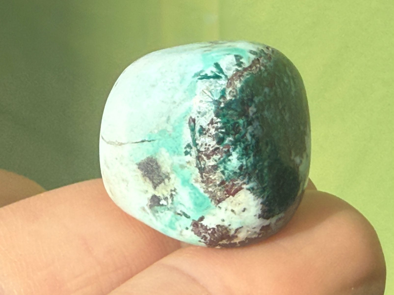 Malacolla - Malachiet met Chrysocolla broekzaksteen mineraal, Ophalen of Verzenden, Mineraal