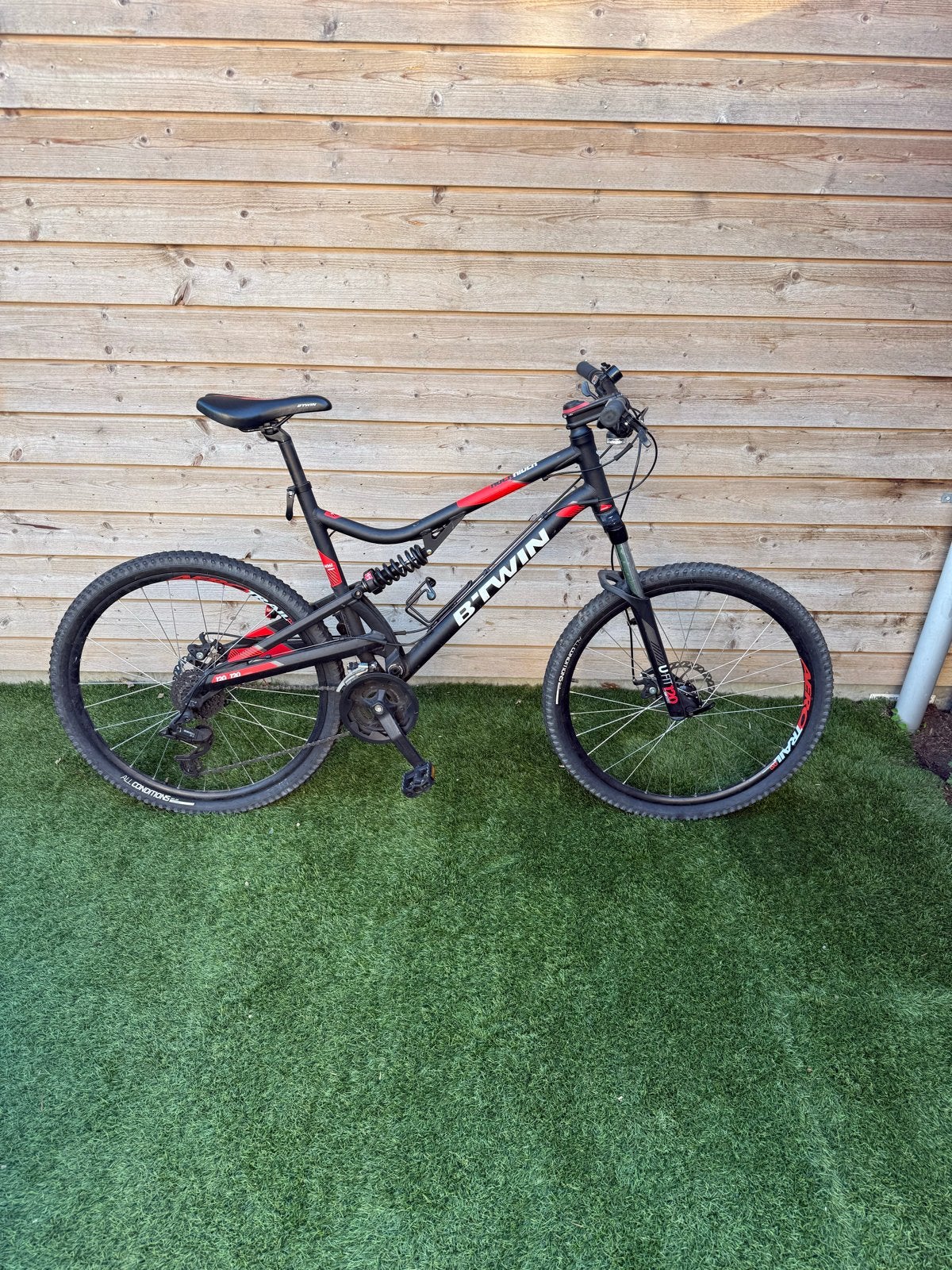 RockRider 520s B'Twin Full Suspension Mountainbike XL, Gebruikt, 57 cm of meer, Schijfrem, Ophalen