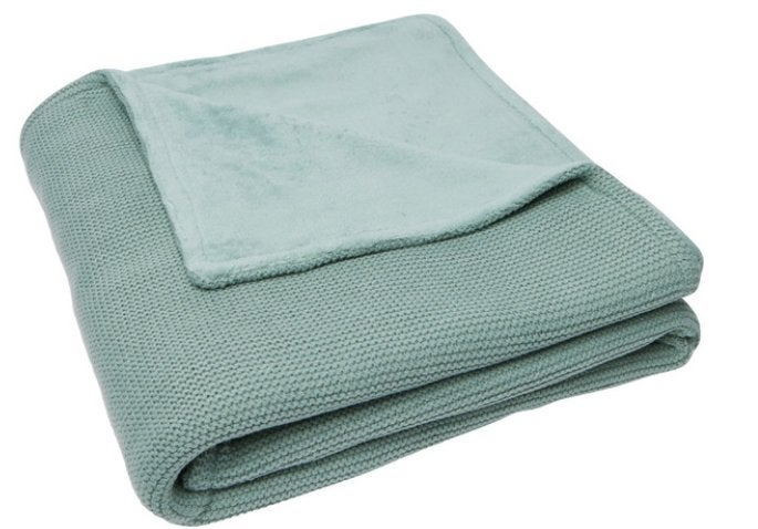 Jollein Basic Knit Forest Green Ledikantdeken, Groen, Ophalen of Verzenden, 150 cm, Gevoerd