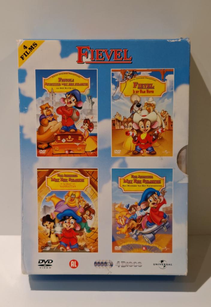 Fievel 4-DVD Box | NL gesproken | AL | Universal Spielberg, Tekenfilm, Ophalen of Verzenden, Zo goed als nieuw, Alle leeftijden