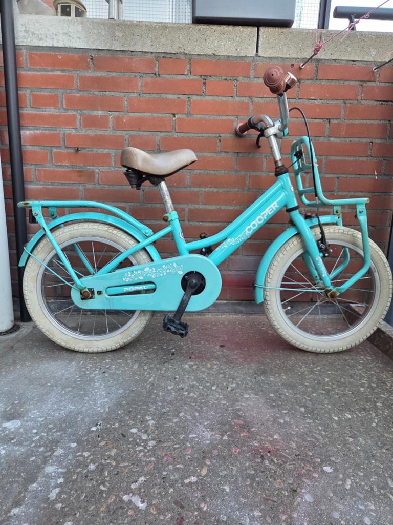 Kinderfiets in goede staat - Cooper Popal, 16 tot 20 inch, Velgrem, Ophalen of Verzenden, Zo goed als nieuw