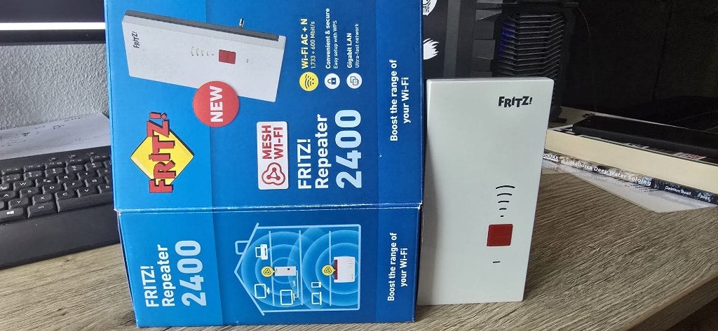 AVM FRITZ!Repeater 2400 WiFi versterker, Ophalen of Verzenden, Zo goed als nieuw, Fritz Repeater
