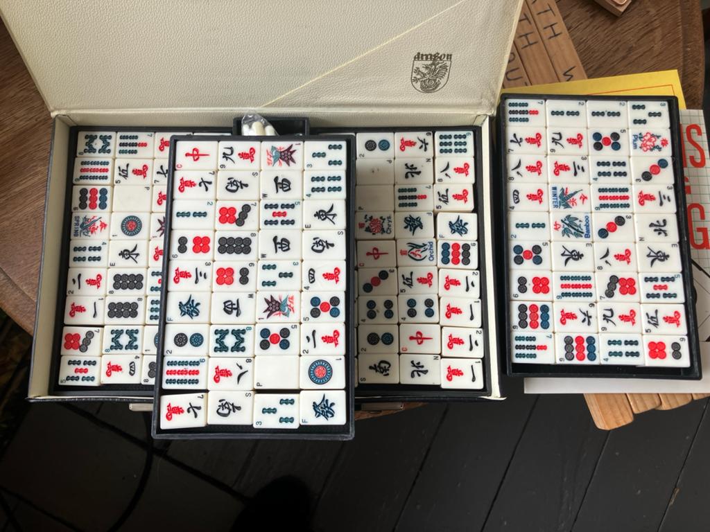 Vintage Mah-Jong spel in luxe koffer met handleidingen, Ophalen of Verzenden, Nieuw