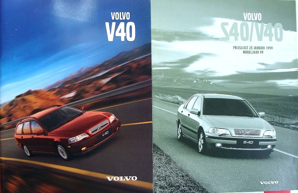 Folder VOLVO S40/V40 +prijslijst jan.1999 modeljaar 1999, Ophalen, Volvo, Diverse auteurs, Zo goed als nieuw
