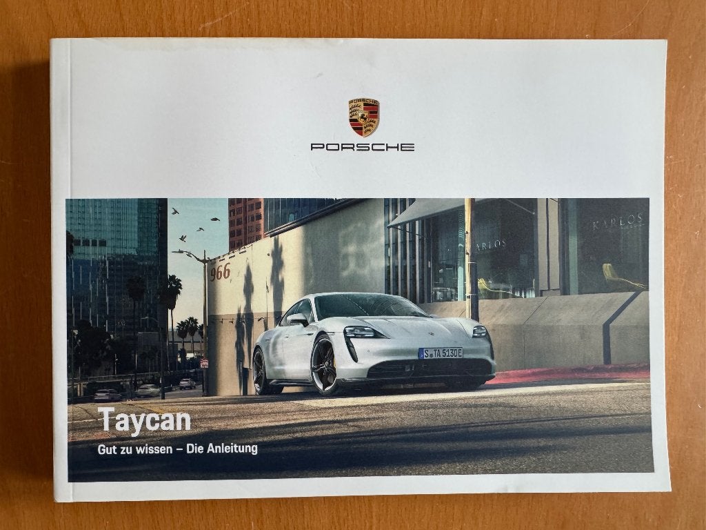 Gebruikershandleiding Porsche Taycan, Duits 2021, Ophalen of Verzenden