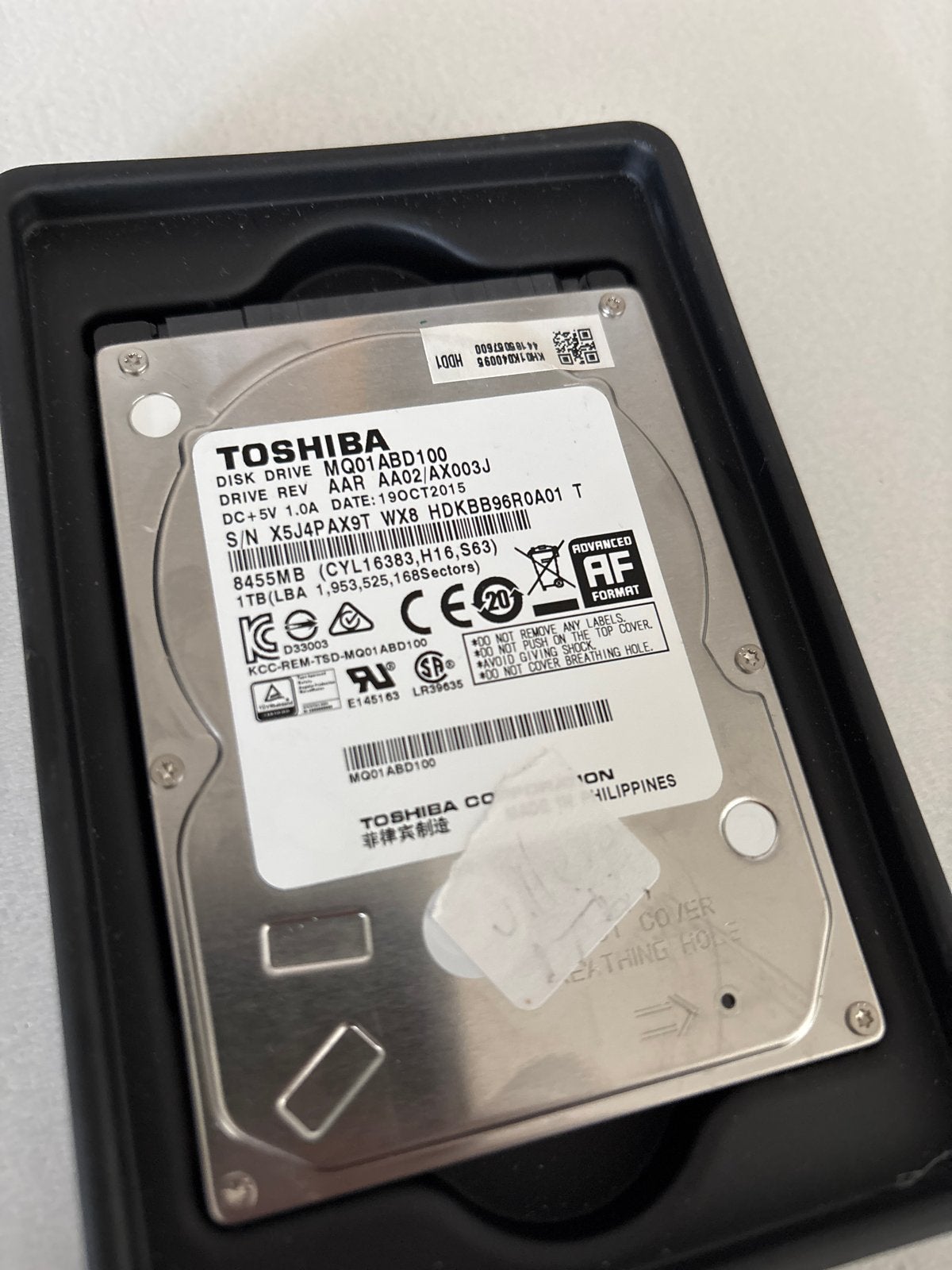Toshiba MQ01ABD100 1TB HDD - Interne SATA Harde Schijf, Computers en Software, Harde schijven, Intern, Gebruikt, Server, Ophalen of Verzenden