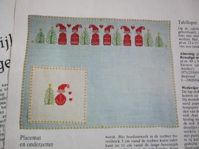 Borduurpatroon  Kerst kleedje 637 do, Verzenden, Nieuw, Handborduren, Patroon