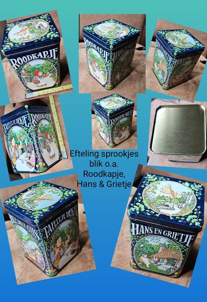 Efteling sprookjesblik 14,5x10x10cm goede vintage staat 1980, Ophalen of Verzenden, Zo goed als nieuw, Overige typen
