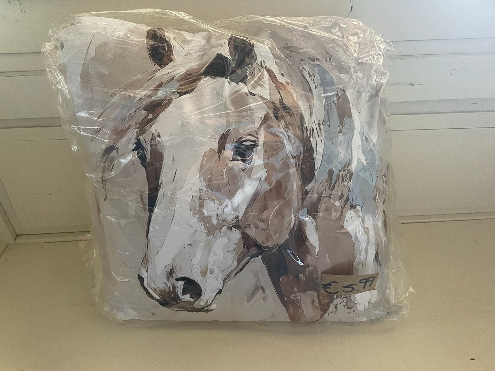 Kussen 50x50 met paardenprint, Ophalen, Overige merken, Meerkleurig, Met print