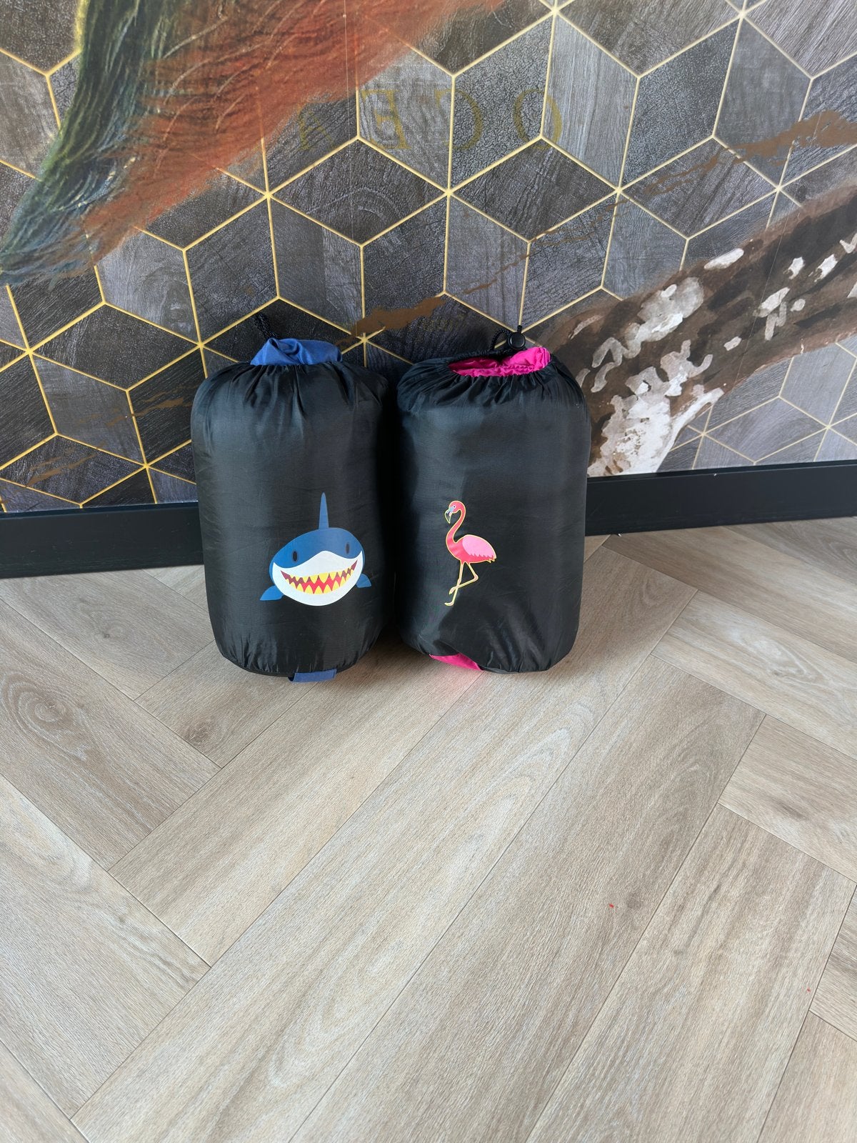 Kinderslaapzak 160x70 cm - Roze Flamingo of Blauwe Haai, Ophalen, Nieuw