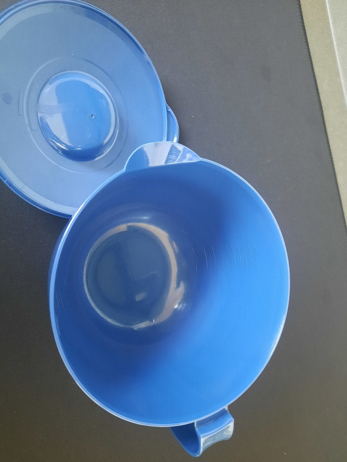 Tupperware Magnetron Kan 1 Liter - Blauw, Huis en Inrichting, Keuken | Tupperware, Blauw, Ophalen of Verzenden, Beker of Kan, Met deksel