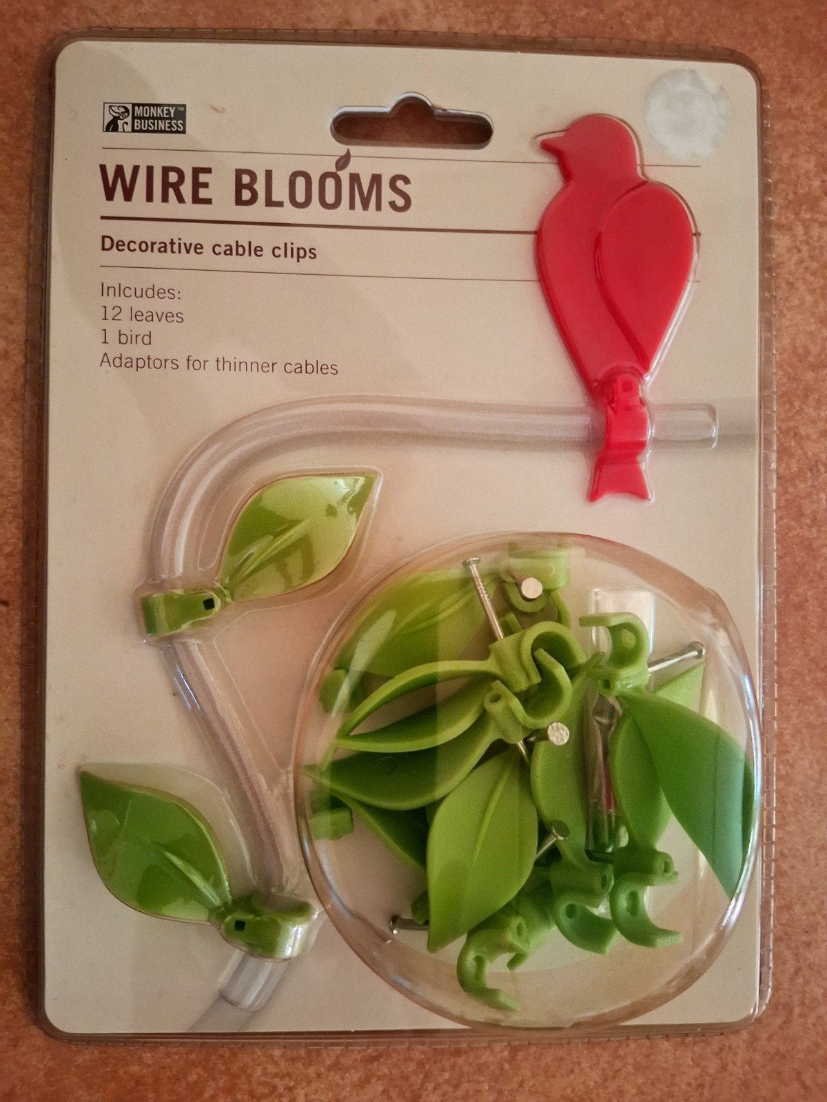 Vogel en blad .. Kabelclips, nieuw., Ophalen of Verzenden, Nieuw