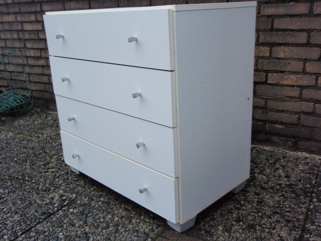 Witte ladekast, Ophalen, 50 tot 100 cm, 3 of 4 laden, Minder dan 100 cm