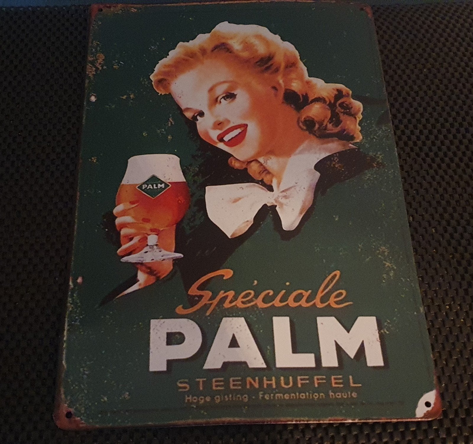 Palm Bier Wandbord - Spéciale Palm Reclamebord, Ophalen of Verzenden, Gebruikt, Reclamebord, Plaat of Schild, Palm