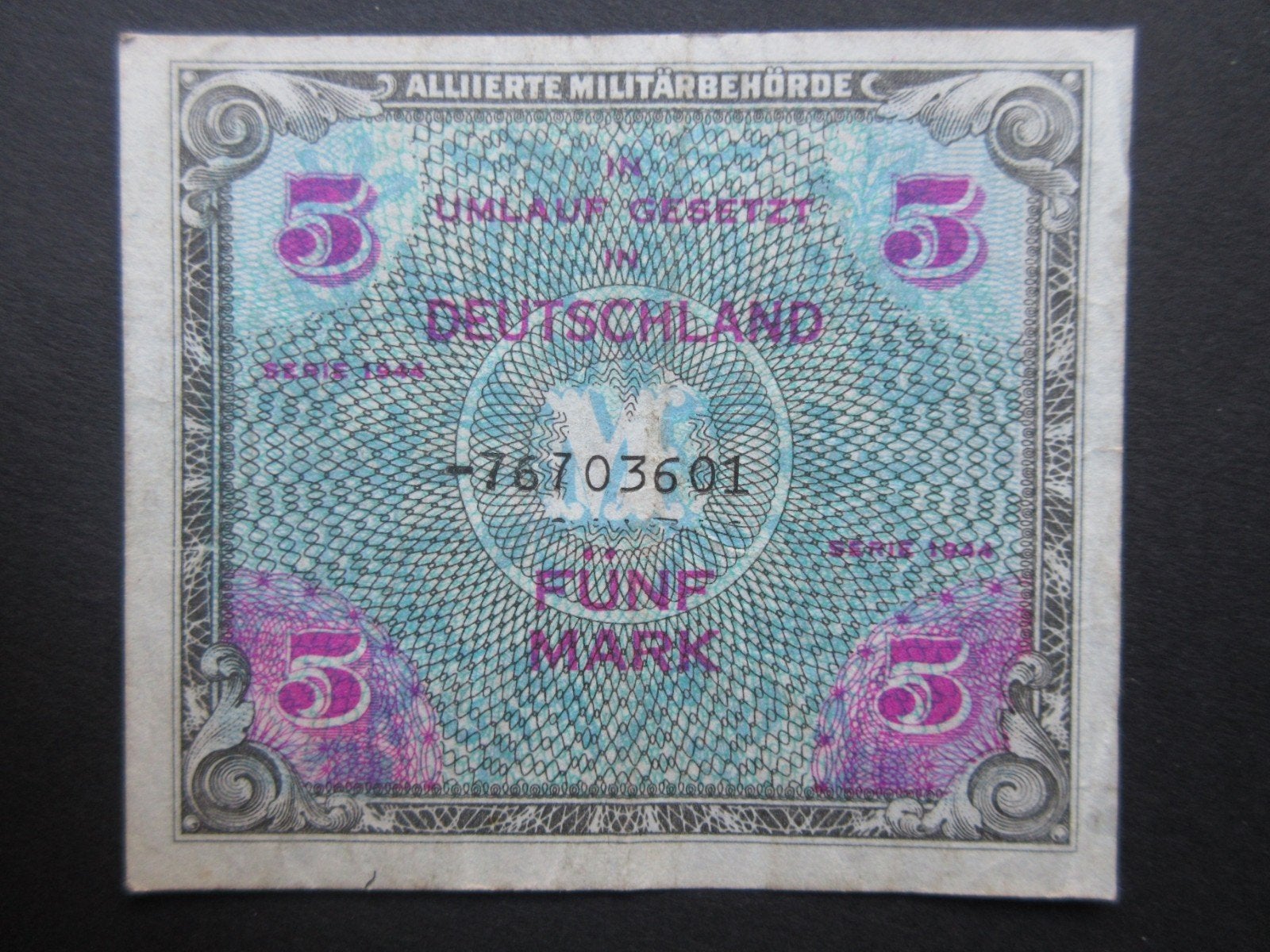 5 Mark 1944 Duitsland AMC p-193d (01) WW2, Verzenden, Duitsland, Los biljet