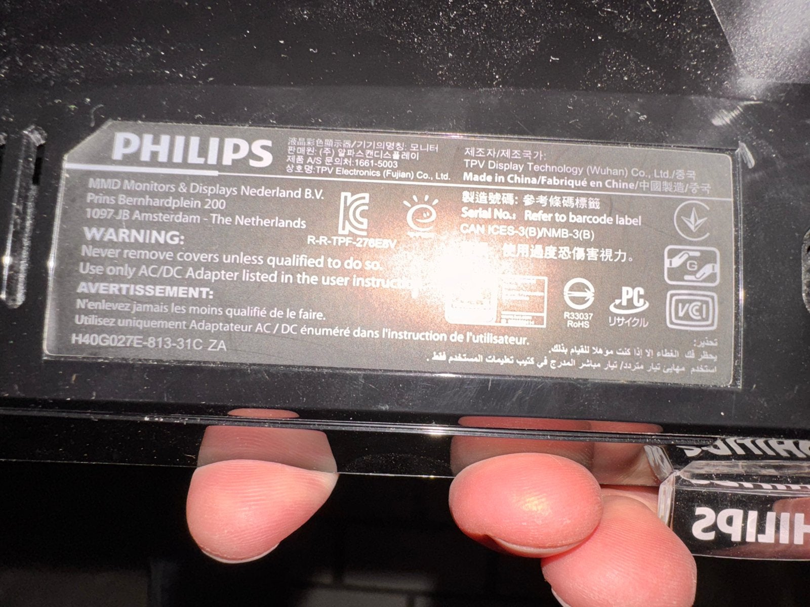Philips 276E8V Monitor - 4K UHD IPS Scherm - Weinig gebruikt, Computers en Software, Monitoren, IPS, Ophalen of Verzenden, Ultra HD (4K)
