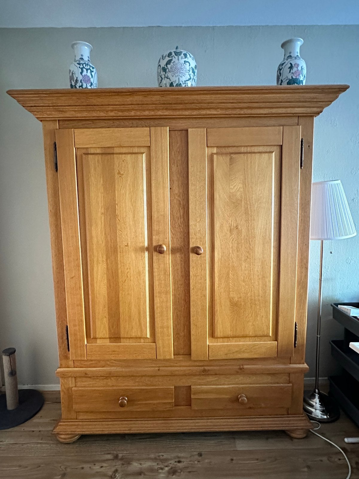 Massief eiken kast met planken en lades, Huis en Inrichting, Kasten | Buffetkasten, Ophalen, Gebruikt, 100 tot 150 cm, Eikenhout