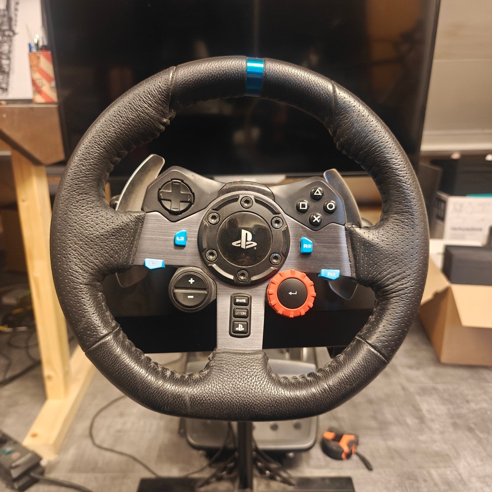 Playseat evolution met Logitech g29 Stuur en pedalen, Logitech, Verstelbaar, Ophalen, Gebruikt