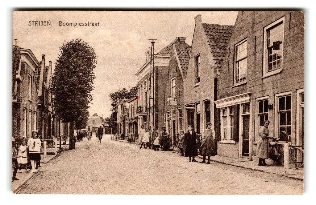 Strijen, Boompjesstraat, Verzamelen, Ansichtkaarten | Nederland, Gelopen, Zuid-Holland, 1920 tot 1940, Verzenden