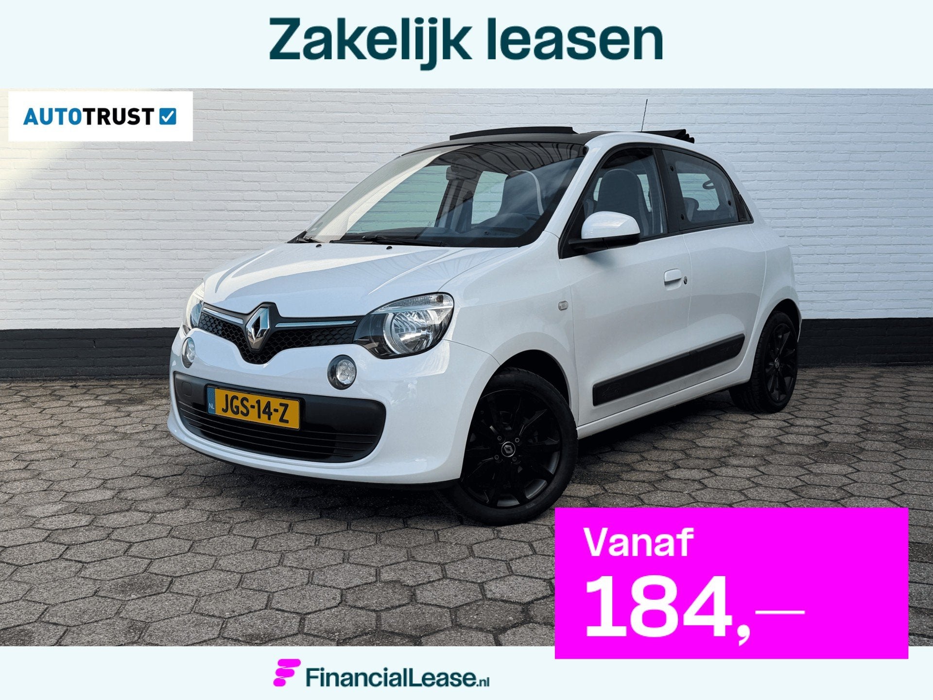 Renault TWINGO 1.0SCe Serie Signature VIVA SCHUIFDAK l CRUIS, 839 kg, Gebruikt, 4 stoelen, Wit