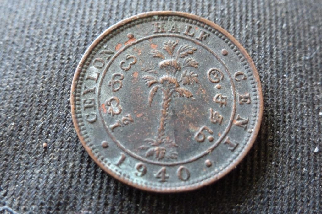 Ceylon - 3x oude 1/2 cent 1870/1926/1940 schaars (c 56, Ophalen of Verzenden, Zuid-Azië, Setje