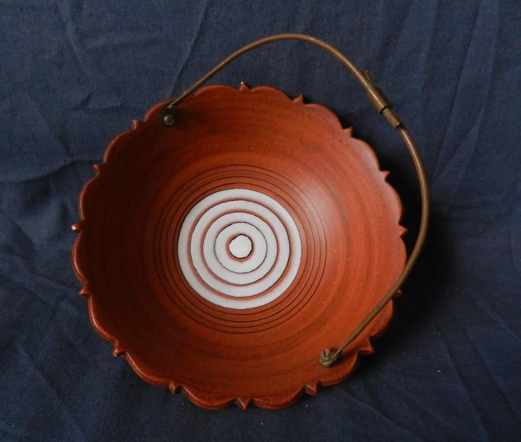 Plateel schaaltje koper hengsel Jumbo Gouda decor Radar d.16, Antiek en Kunst, Ophalen of Verzenden
