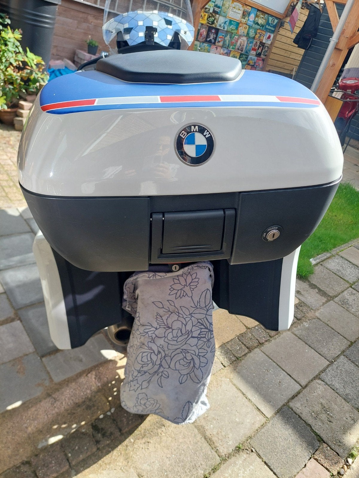 topkoffer +2 "platte" zijkoffers BMW 2009, Motoren, Ophalen