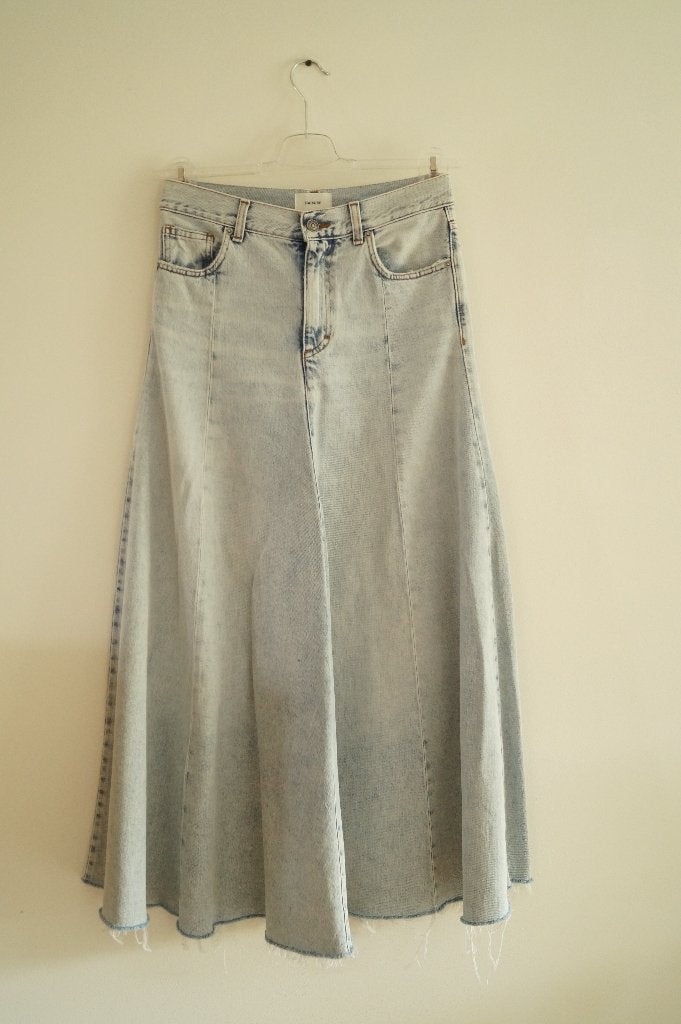 HAIKURE Denim Maxi-Rok Maat 34-36, Kleding | Dames, Zo goed als nieuw, Maat 34 (XS) of kleiner, Onder de knie, Verzenden