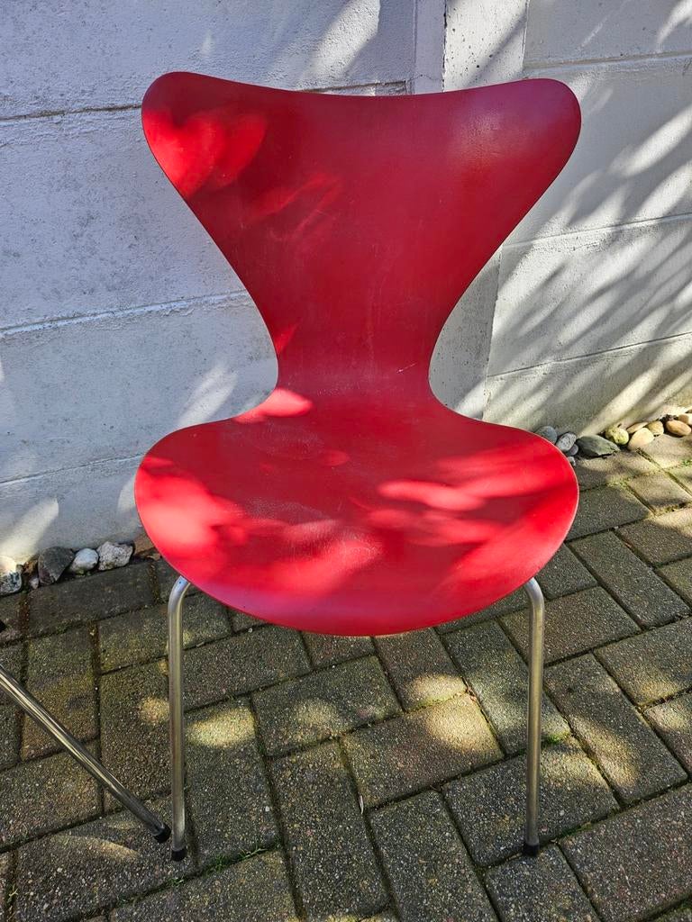 Vintage Deens design Fritz Hansen rode vlinderstoel, Huis en Inrichting, Stoelen, .., Gebruikt, Zwart, Eén