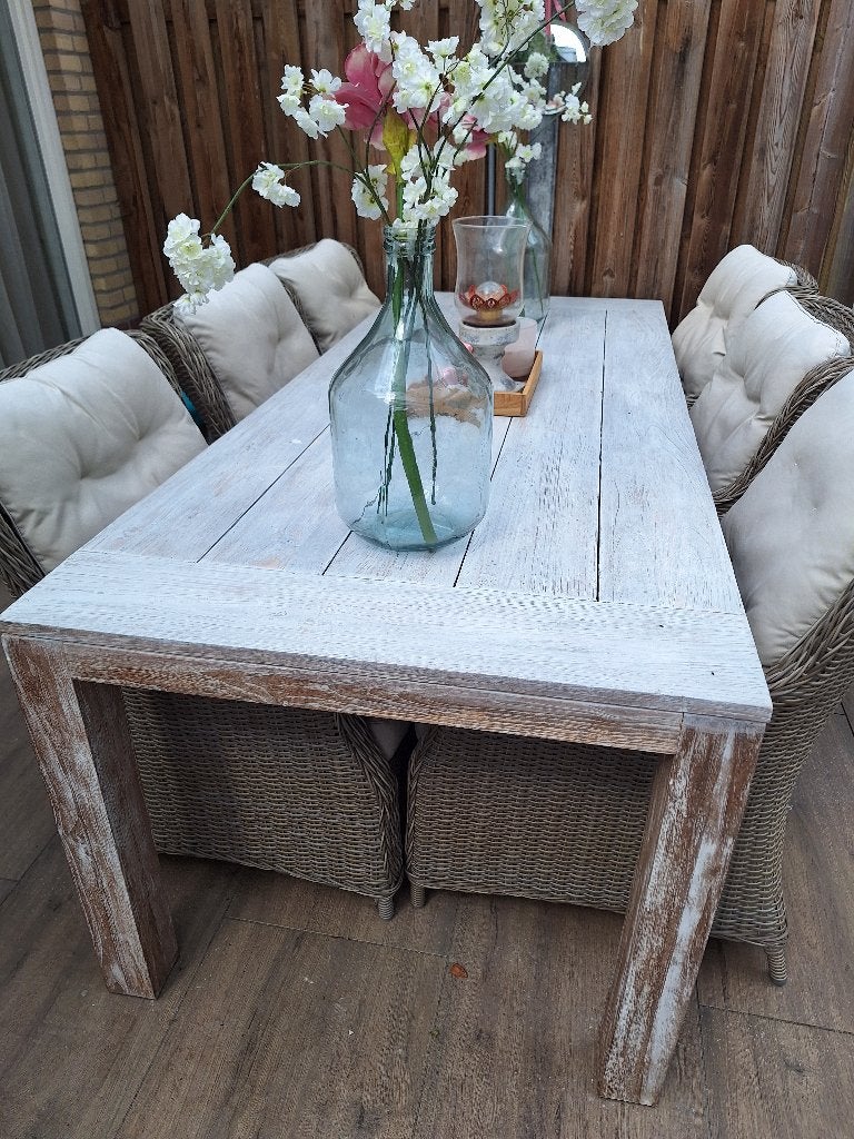 Tuintafel, Ophalen, Zo goed als nieuw, Rechthoekig, Hout