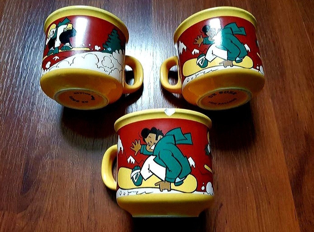 Sjors en Sjimmie bekers mokken vintage jaren 90s, Ophalen of Verzenden, Overige figuren, Zo goed als nieuw, Gebruiksvoorwerp