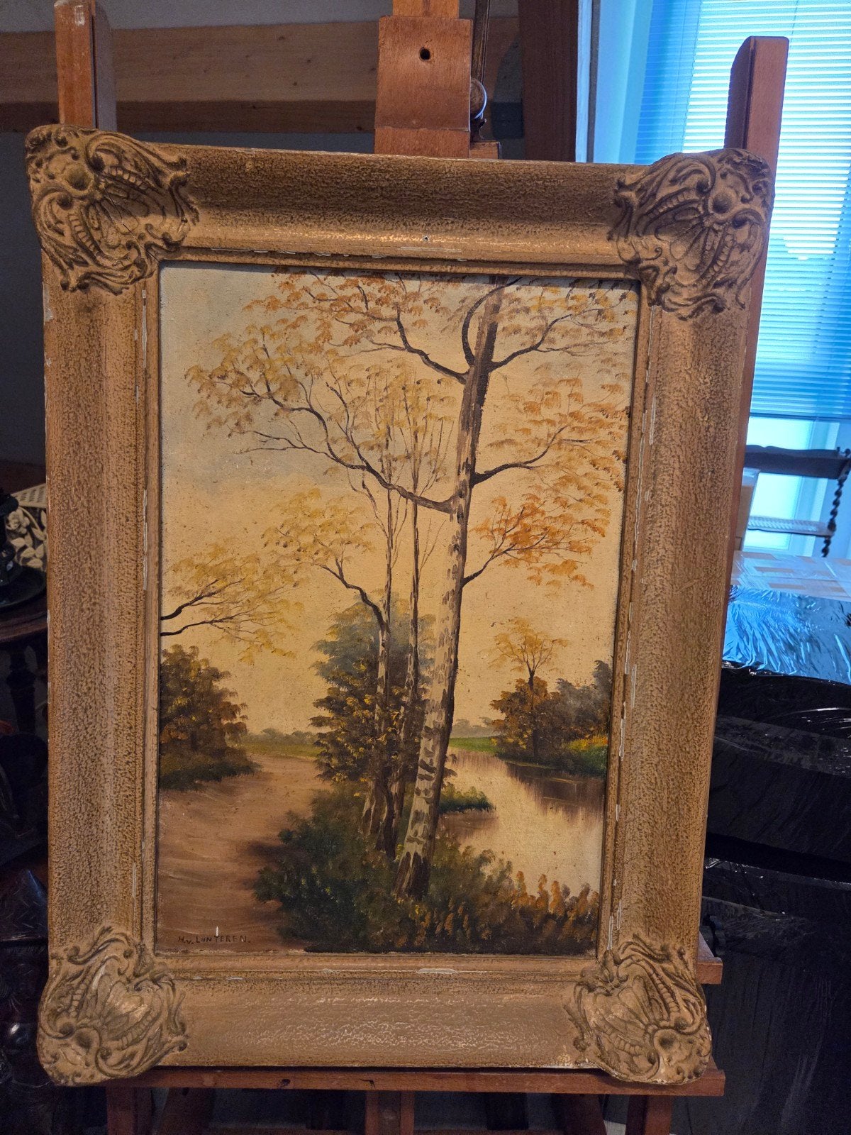 oud schilderij op doek, Ophalen of Verzenden