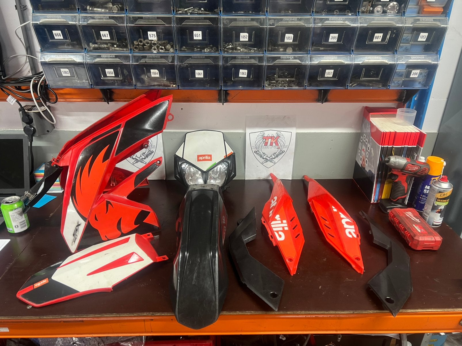 Aprilia sx/rx redlion kappenset, Fietsen en Brommers, Kappenset, Redlion, Ophalen of Verzenden, Zo goed als nieuw