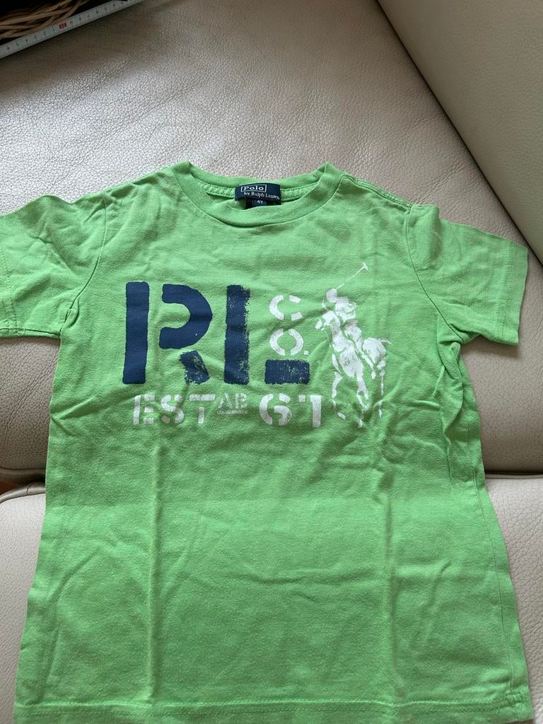 Polo Ralph Lauren T-shirt groen maat 4T, Ophalen of Verzenden, Gebruikt, Jongen of Meisje