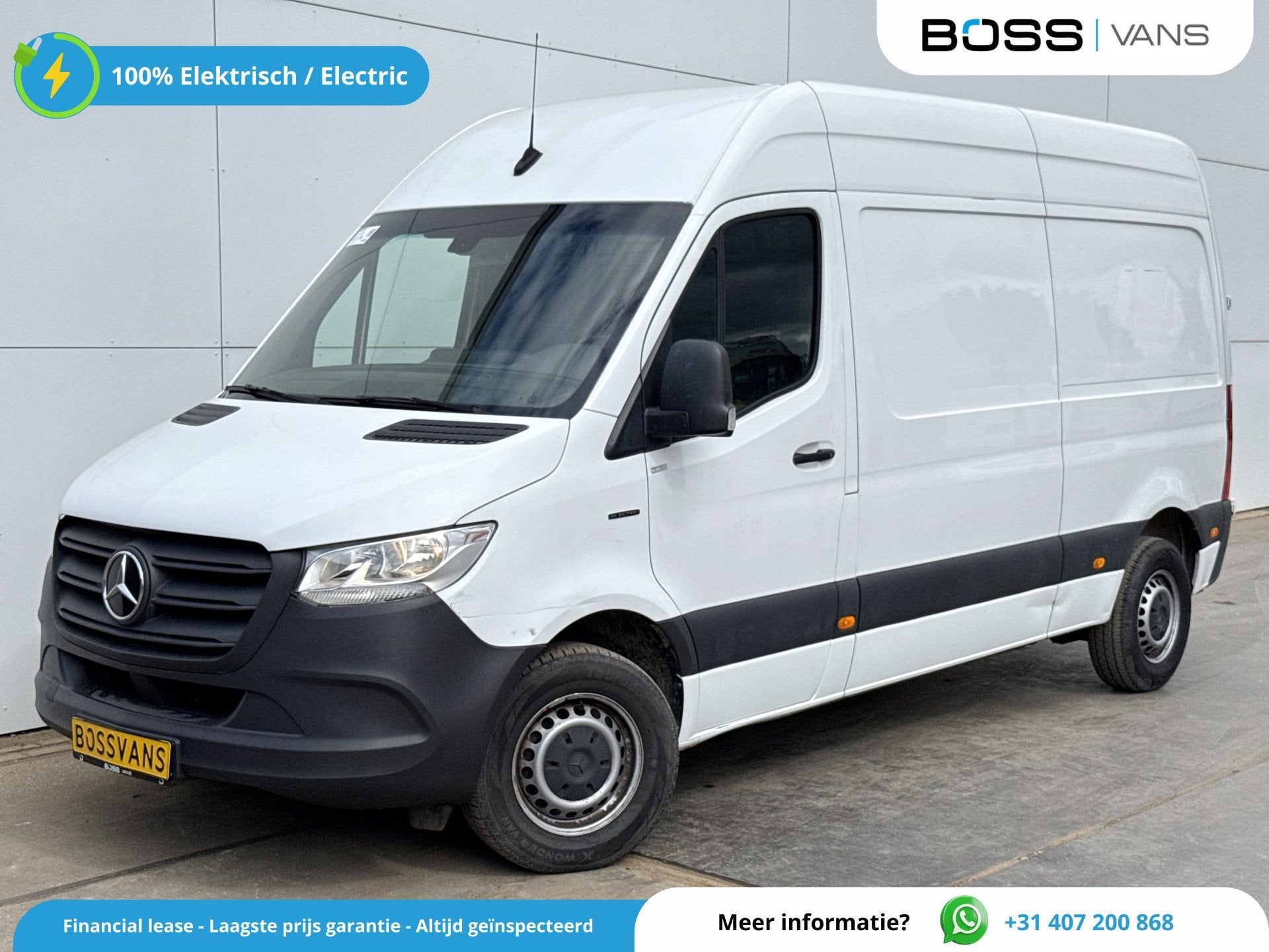 Mercedes-Benz eSprinter eSprinter 312 55kWh L2H2 Elektrisch, Auto's, Stof, Zwart, 120 km, 116 pk