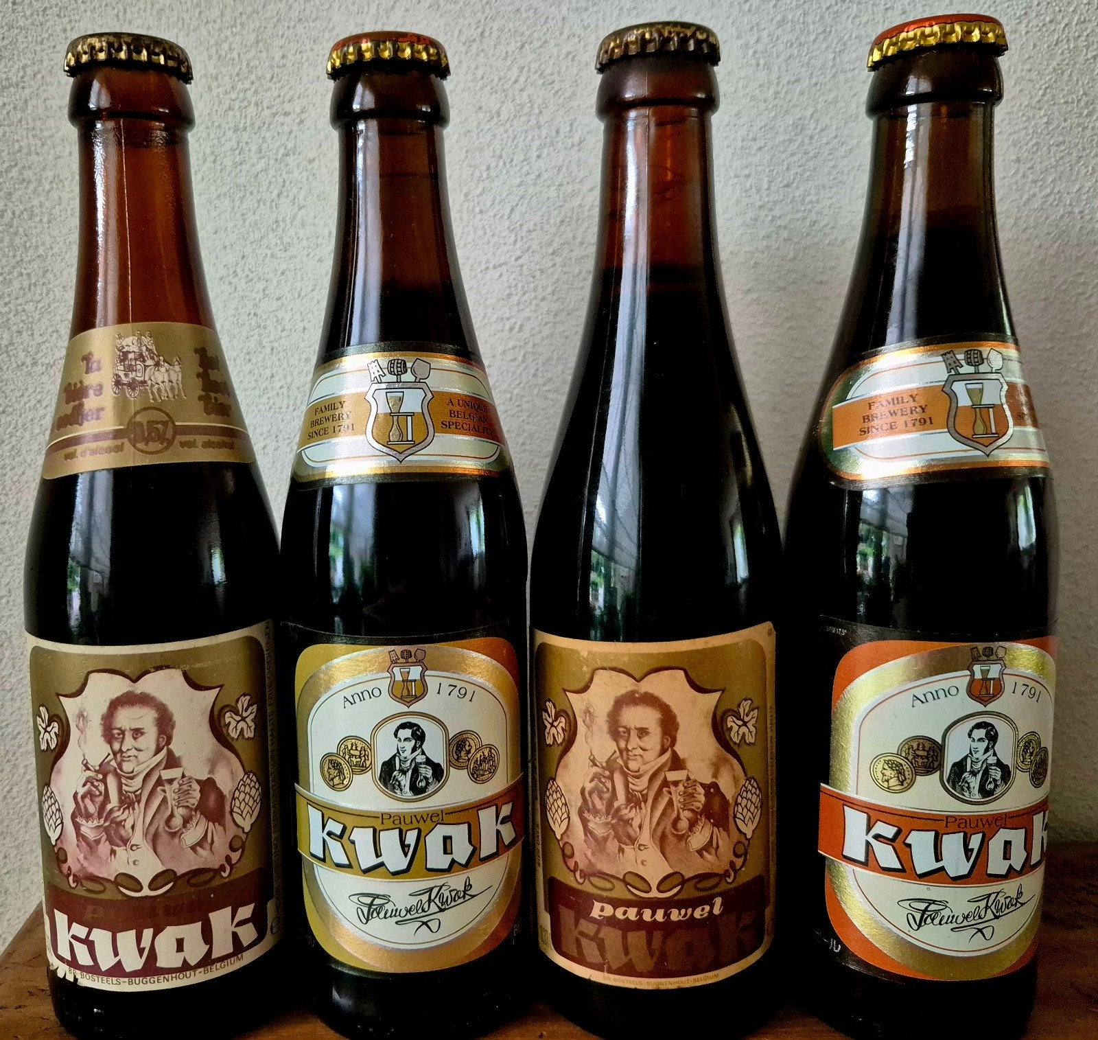flessen KWAK luxe bier PAUWEL 2xoud+ 1996 en 1997. verzamel., Verzamelen, Biermerken, Ophalen of Verzenden, Zo goed als nieuw