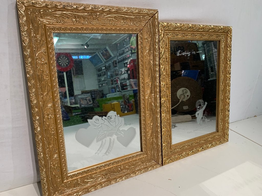 2 spiegels met mooie lijst, Niet bekend, Minder dan 50 cm, Niet bekend, Ophalen of Verzenden