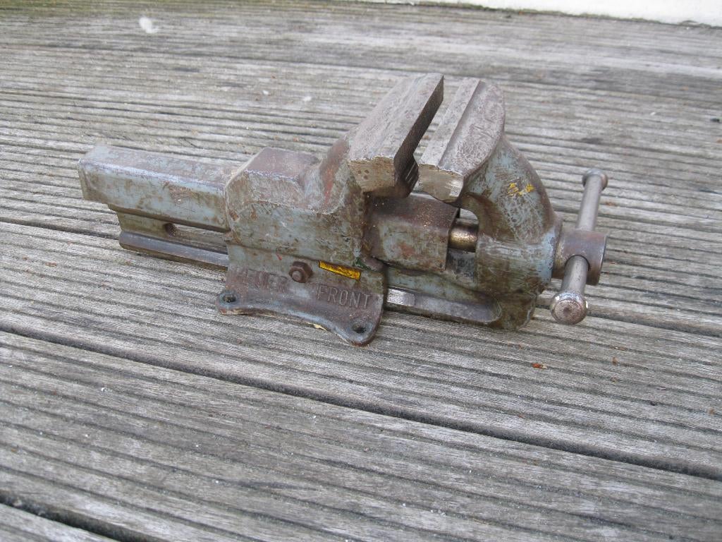 Goede zware Heuer Front bankschroef, Doe-het-zelf en Verbouw, Werkbanken, Ophalen, Gebruikt, 170 cm of meer, Bankschroef