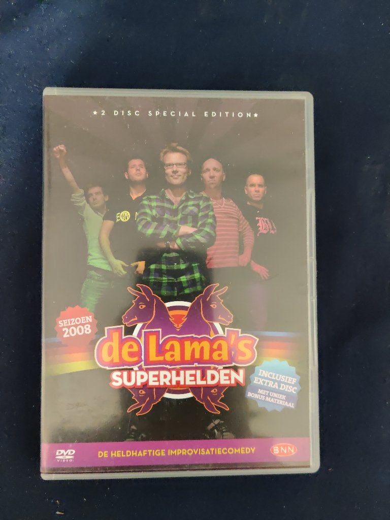 De Lama’s Superhelden Seizoen 2008 2 Disc Special Edition, Alle leeftijden, Ophalen of Verzenden, Zo goed als nieuw, Stand-up of Theatershow